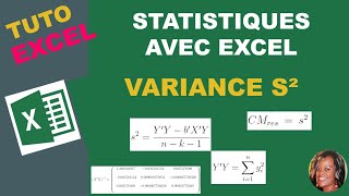 Calcul de la variance résiduelle S² dans Excel [upl. by Norven353]