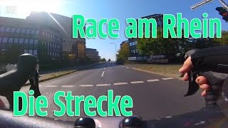 Race am Rhein Düsseldorfer Radrenen  die Strecke im Zeitraffer [upl. by Eesyak]