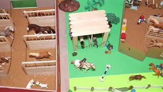 Our Homemade SchleichBreyer Stables amp Barn Tour 2019 [upl. by Haimorej]