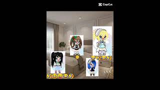 Knock knock whos there 😂 4 silly friends gacha club memetrend [upl. by Sum]