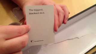 Cards Against Humanity How to remove the secret card from The Bigger Blacker Box [upl. by Nanek]