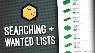 Bricklink Finding Parts and Using Wanted Lists [upl. by Bain312]