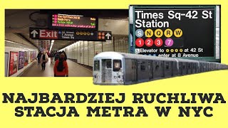 Najbardziej ruchliwa stacja metra w Nowym Jorku  Times Square [upl. by Ormond421]