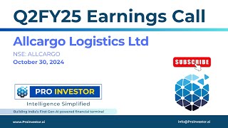 All Cargo Terminal  Q2FY25  Earnings Conference Call  concall concallshorts allcargo [upl. by Finnegan]