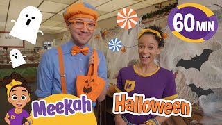 Blippi and Meekahs Sweet Halloween Surprise  1 HOUR OF MEEKAH  Educational Videos for Kids [upl. by Nylkoorb]