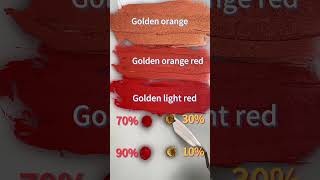 Oil Paint Complementary color mixing Red Vs Gold Very Satisfying and Relaxing Color Mix [upl. by Aznola]