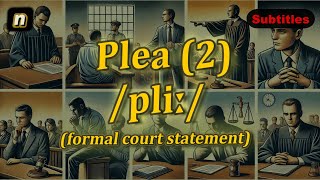 n Plea meaning formal court statement with 5 examples [upl. by Koch]