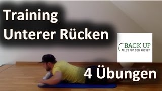 Training unterer Rücken  Muskelaufbau und Rückentraining in 4 Übungen [upl. by Fairleigh435]