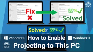 Fix Projecting to This PC Feature Disabled Problem in Windows 10  Enable Projecting to This PC [upl. by Htirehc]