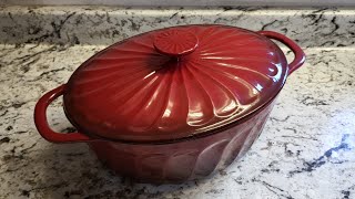 Cleaning an enameled Dutch oven found at Goodwill foryou castiron picking pauladeen [upl. by Charbonneau417]