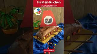 Kuchen für Kindergeburtstag  Piratenschiff  Kinderleichte Becherküche [upl. by Mordy]