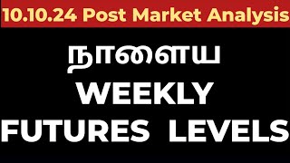 101024நாளைய WEEKLY FUTURES LEVELS [upl. by Alyal]