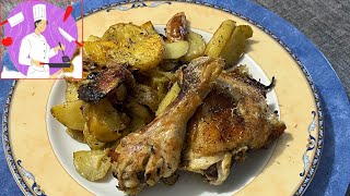 Recette facile de poulet rôti et pommes de terre au four [upl. by Berta]