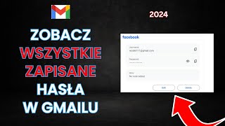 Jak zobaczyć hasło do Gmaila z laptopa  jak zobaczyć hasło do Gmaila na koncie Gmail [upl. by Aissatsan]