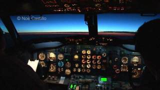 Amanecer en Vuelo desde la Cabina de Pilotos  Boeing 737200 [upl. by Joost]