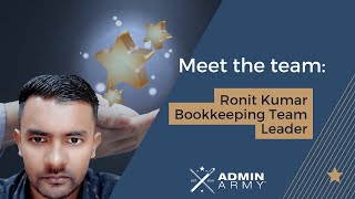 Meet the Admin Army team Ronit Bookkeeping Team Leader and Superstar [upl. by Filippo]