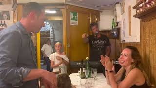 Video Vlog 8 Agosto 2022 Compleanno da Cencio La Parolaccia Roma  Trastevere [upl. by Anhpad]