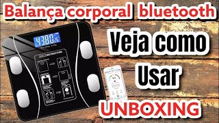 Balança Digital Bioimpedância Corporal Vidro Wellmix Bluetooth [upl. by Esyle]