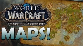 The NEW Maps of KulTiras amp Zandalar  Battle for Azeroth [upl. by Ytsur]