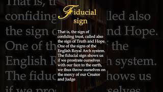 Fiducial sign  Masonic Dictionary shorts [upl. by Fi769]