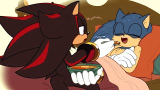 My Caring Boyfriend 🥰  Shadow x Sonic Sonadow  Comic Dub [upl. by Kira]