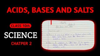 CBSE Class 10th Chemistry CH2 Acids Bases And Salts Hand Written Notes nexttoppers23 [upl. by Etirugram]