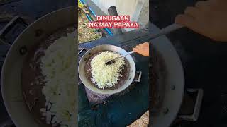 HOW TO MAKE DINARDARAAN WITH PAPAYA Ilocano Version of Dinuguan food dinuguan papaya [upl. by Aneel]