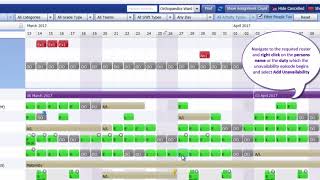 NNUH  Healthroster  Assigning and Editing Unavailability [upl. by Enomad]