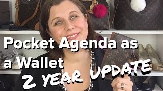 How I use my Louis Vuitton Pocket Agenda as a Wallet  2 year update [upl. by Friedlander686]