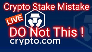 Huge staking mistake at Cryptocom DeFi wallet with CRO coin  cronos can cost you everything [upl. by Notliw869]