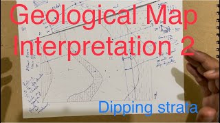 Geological Map Interpretation Exercise2  Dipping Strata [upl. by Lanuk]