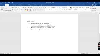 About myself  Microsoft word  Mini introduction  Micro Tech [upl. by Itin]