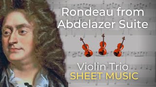 RONDEAU from Abdelazer Suite Violin Trio  Henry Purcell [upl. by Asikal]