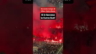 Curva Sud Milano in azione milansalernitana [upl. by Ynittirb]