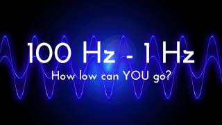 Bass Test  How low can YOU go  100 Hz  1 Hz frequency sweep [upl. by Feinstein]