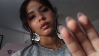 ASMR  getting you ready for bed 🛏️ hand movements skin care  mirrored face tracing 💤✨ [upl. by Phiona]