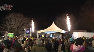 Raw video Mount Olive rings in 2024 with annual Pickle Drop [upl. by Amsed533]