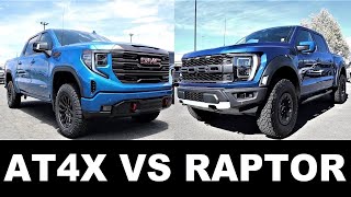 2022 GMC Sierra AT4X Vs Ford Raptor Is The AT4X Overpriced [upl. by Zeiler]