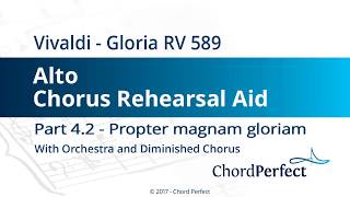 Vivaldis Gloria Part 42  Propter magnam gloriam  Alto Chorus Rehearsal Aid [upl. by Piane952]