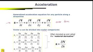 Fluid Kinematics The Acceleration field [upl. by Clough]