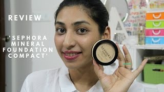 Review  SEPHORA Mineral Foundation Compact  Good for OilyCombination skin people [upl. by Aisatan326]