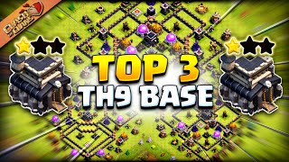 th9 base with linkToP 3 diamond base Clash of Clans [upl. by Waterer]