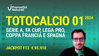 1° Totocalcio 2024 con Jackpot Formula 13 ma selezione partite da lancio della monetina [upl. by Ros354]