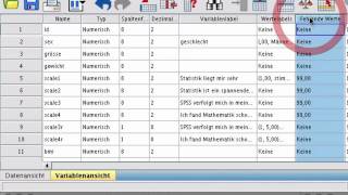 SPSS Mit fehlenden Werten arbeiten [upl. by Lenno]