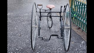 Victorian Baylis and Thomas Folding Excelsior tricycle by RoE  penny farthing era [upl. by Picker]