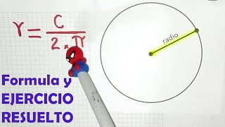 Calcular el RADIO conociendo la CIRCUNFERENCIA o PERIMETRO de un CIRCULO [upl. by Ynafit663]