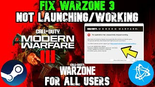 How to fix Warzone 3 Crashing amp Not Launching  Easy FIX   ✅NEW UPDATE [upl. by Anibur]