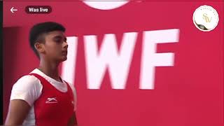 IWF world weightlifting championship 2024 Junior 45 kg women A group snatch event [upl. by Aniloj957]