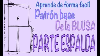 APRENDE FACIL HACER TU BASICO DE BLUSA ESPALDA [upl. by Aerdnaz9]