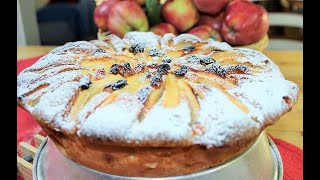 TORTA DI MELE RICETTA ANTICA senza montare e senza burro SOFFICE TORTA DI MELE ALTA E FACILE [upl. by Ambrogio]